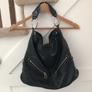 Danier leather black purse bag